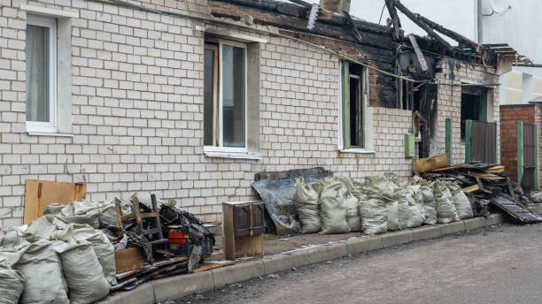 Professional Fire Damage Removal technician working in Clarksville, MD